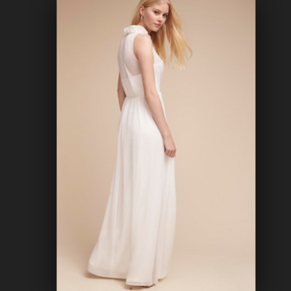 NWOT BHLDN Hitherto chiffon Camila dress white - Picture 3 of 7